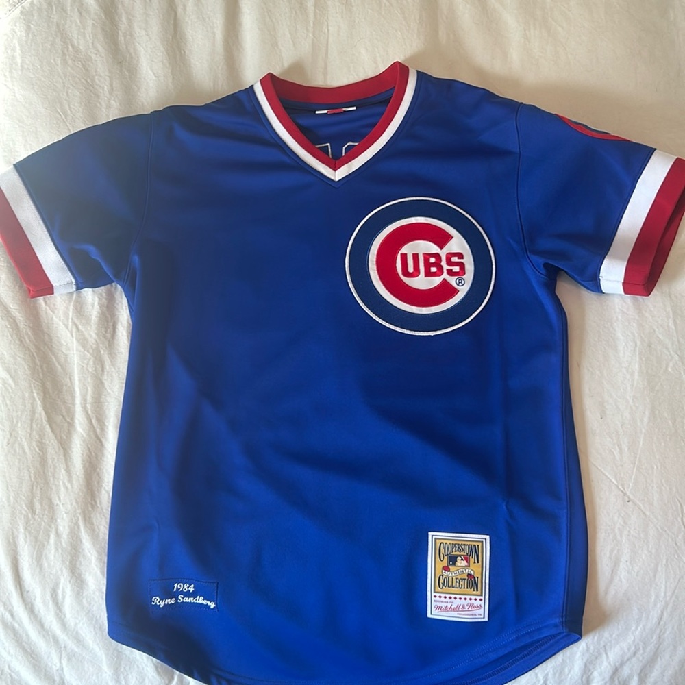 Authentic Ryne Sandberg Chicago Cubs Cooperstown 1984 Jersey